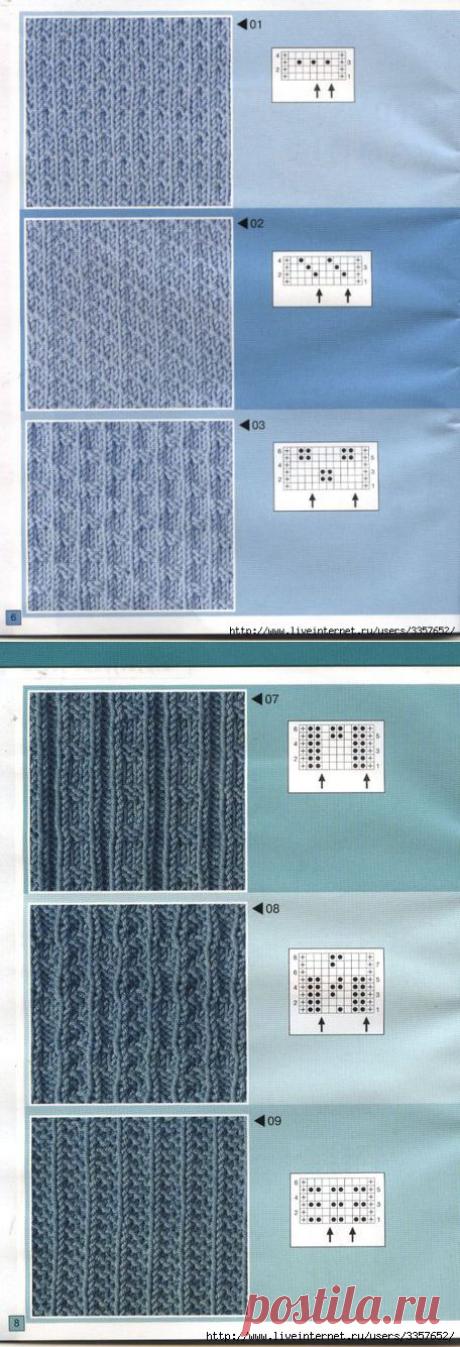 Узоры спицами (много).