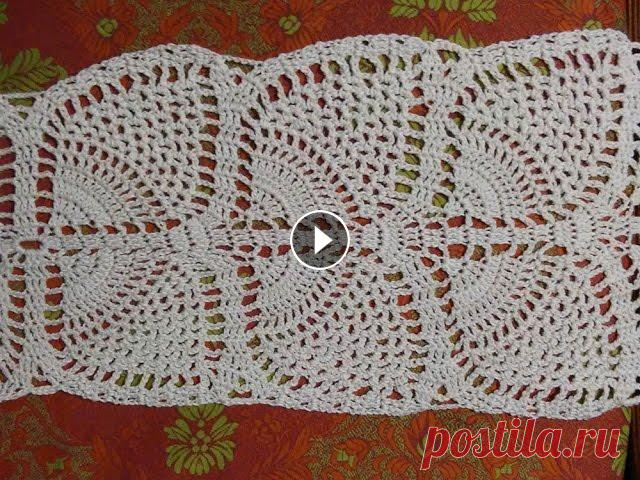 Вязание крючком, шарфик, узор ананасы. В этом ролике представлен мастер-класс по вязанию шарфика крючком, узором ананас. Схему шарфика можно найти на сайте...