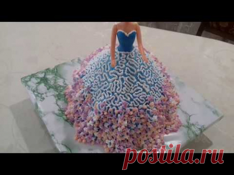 #Barbitortu 
#Тортбарби Barbi tortun bezedilmesi. Украшения торт барби