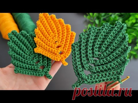 Very Sweet🌿🍂 Make MONEY with This SUPER EASY Crochet Leaf! 🥰 Perfect for Gifts or Sales