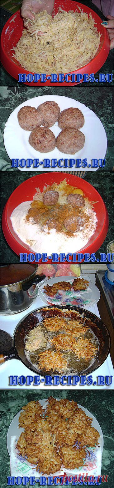 Картофельные драники с фаршем © Кулинарный блог #Рецепты Надежды