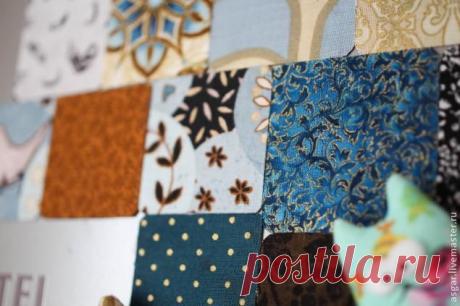 Украшение холодильника: магнитики + пэчворк