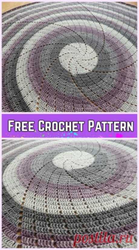 Crochet Spin Me Around Blanket Free Pattern