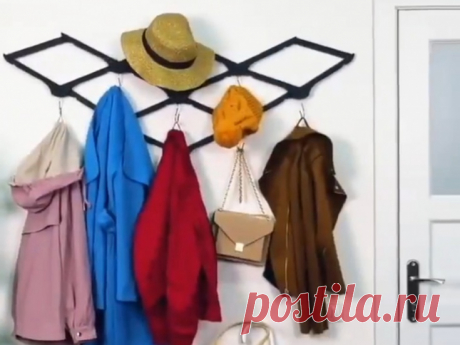 Вешалка в прихожую, из плечиков diy Модная одежда и дизайн интерьера своими руками