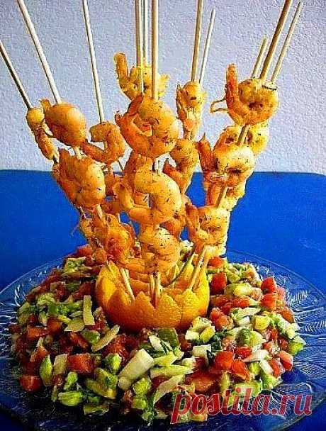Креветки в апельсиновом масле с зеленью и специями - Kulinarnyj-Recept.��