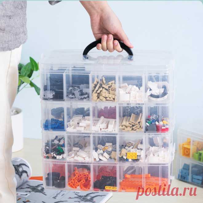 Lego Building Blocks детская коробка для хранения игрушек, пластиковый прозрачный органайзер для ювелирных изделий, коробка для хранения скрапбукинга для инструментов mx92710|Коробки и ящики для хранения| | АлиЭкспресс