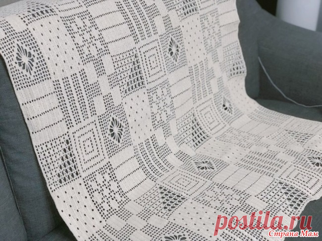 Домашний очаг Салфетка, скатерть, занавеска, покрывало - как кому понравится. Мне такое очень к душе, делюсь: