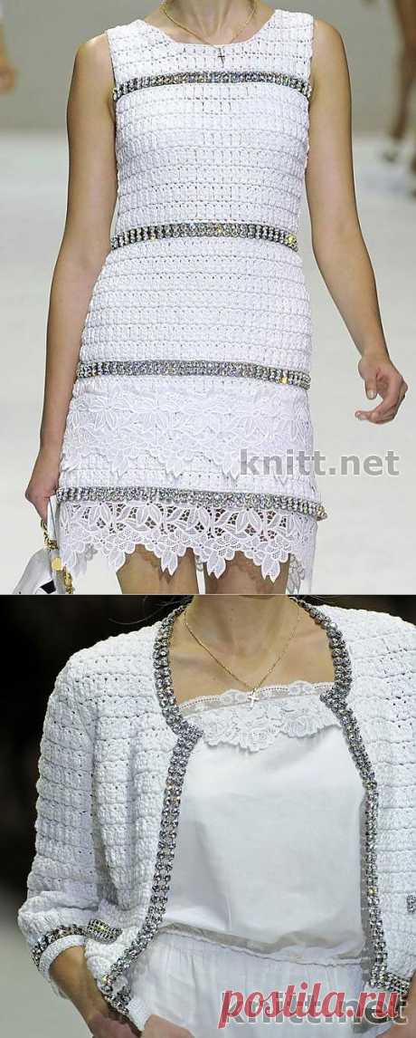 Платье, жакет и юбка от Dolce &amp; Gabbana.