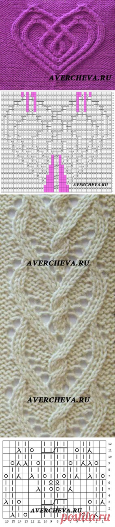 Сердечные узоры | Просто вязание | Яндекс Дзен