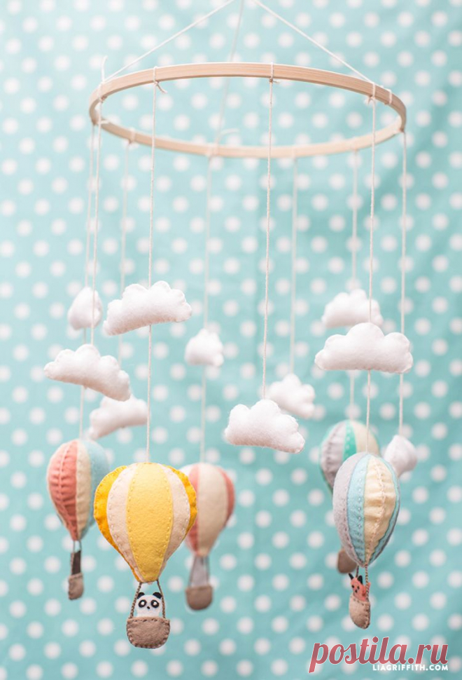 Hot Air Balloon Baby Mobile - Lia Griffith
