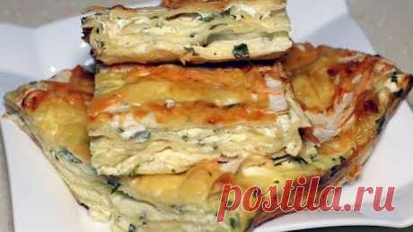 Банальный лаваш, а какая вкуснятина. Простой и быстрый сырный пирог из лаваша.