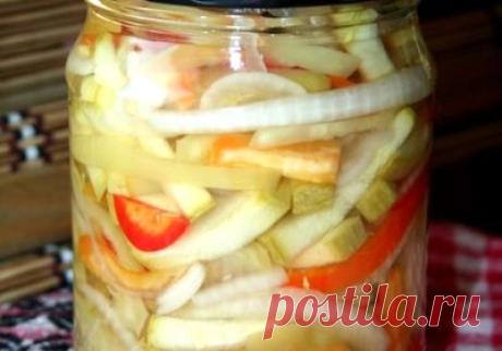Кабачки, патиссоны маринованные с болгарским перцем | Консервирование овощей
