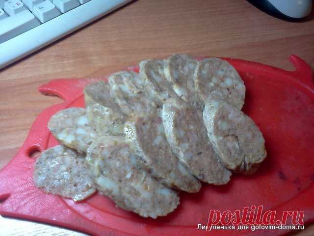 Колбаса куриная домашняя быстрого приготовления.