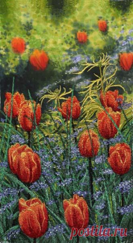 Machine embroidered picture called by Alison Holt BA Textile Artist