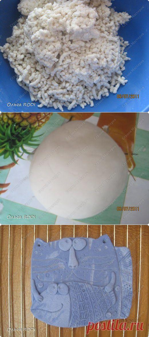 Приготовление солёного теста по нестандартному рецепту.