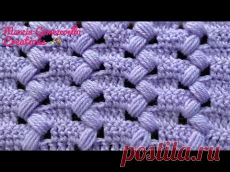 TEJIDOS A CROCHET: Punto Puff Zigzag/ HOW TO CROCHET: Puff zigzag