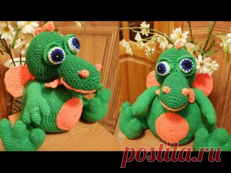 Вяжем крючком игрушку Дракон - YouTube
