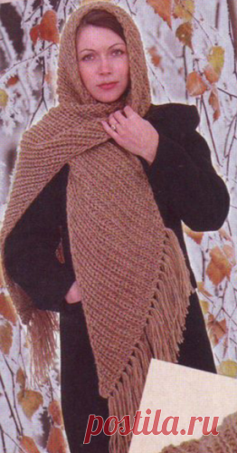 Женский капор спицами Женский капор, вязаный спицами