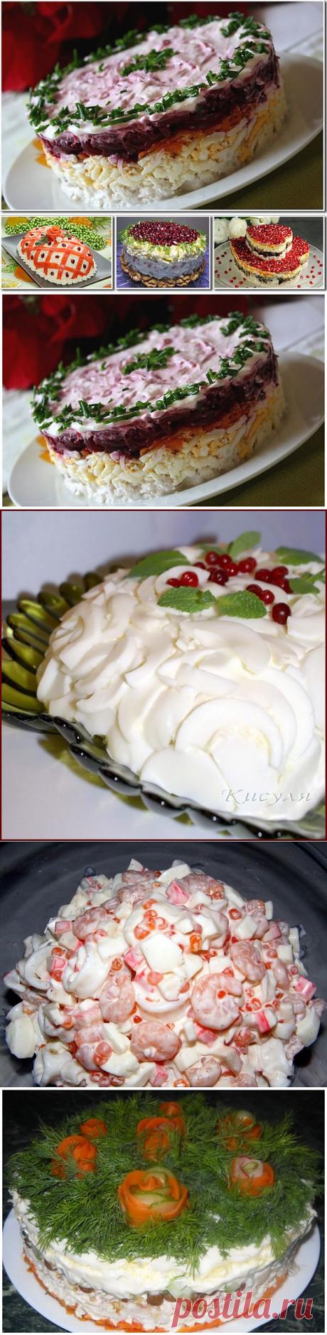 Самые вкусные и красивые праздничные салаты для новогоднего стола!.
