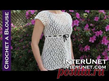 Crochet a raglan sleeve blouse - women’s dress shirt crochet pattern - YouTube