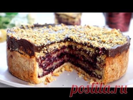 Простой,как Две Копейки,а какой Вкусный!Песочный ПИРОГ с вареньем,как Торт- Пирожное