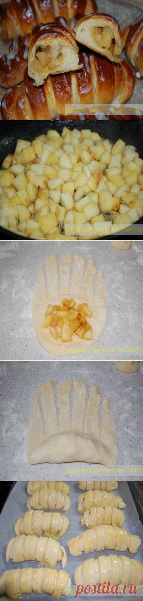 Сдобные булочки с яблоками - Кулинарные рецепты