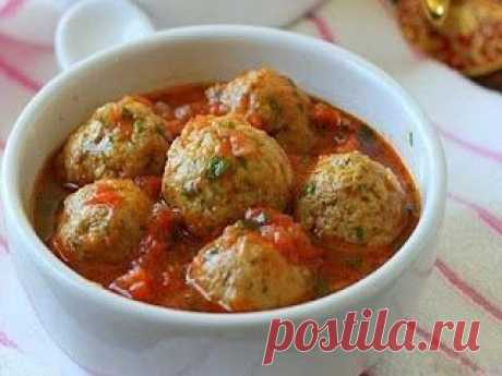 ✓ Вкусняшки! - Recept-dnja.blogspot.com: Тефтели из говяжьего фарша с сыром в томатном соусе