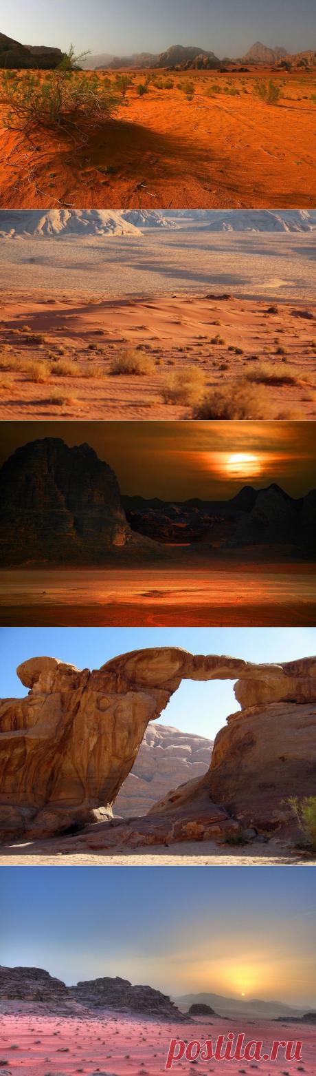 Марсианские пейзажи пустыни Вади-Рам. (29 фото)