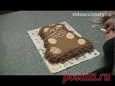 Бисквитный шоколадный торт Мишка - Видеокулинария.рф - видео-рецепты Бабушки Эммы