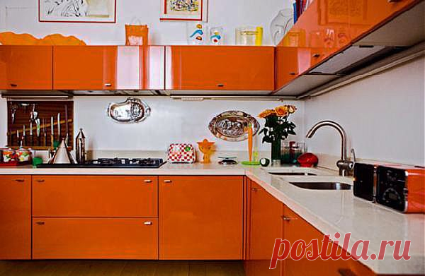 Оранжевый цвет в интерьере кухни | ВСЁ ДЛЯ ДОМА