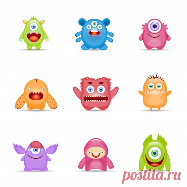 Набор символов монстра Более миллиона свободных векторов, PSD, фотографии и бесплатные иконки. Эксклюзивные халявы и все графические ресурсы, которые необходимые для ваших проектов