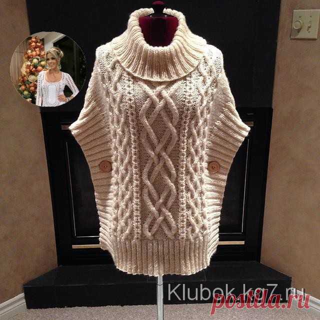 Оригинальное пончо- жилет
Размер:42 Вам потребуется: 500г пряжи Super Soft Lana Gatto кораллового цвета; Спицы №4,5 и 5; Вспомогательная спица №6; Игла для сшивания Узоры: Двойная (полая) резинка: 1-й р.: *1 лиц., 1 п. снять, как изн., не провязывая и держа нить перед работой *, повторять от * до * весь ряд Повторять этот ряд Резинка 2 х 2: попеременно 2 лиц., 2 изн. Лицевая гладь: лиц. р- лиц. п. изн. р. – изн. п. Изнаночная гладь: лиц. р. – изн. п., изн. р. – лиц. п. Узо...