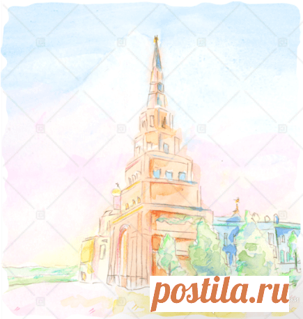 Казань | Акварель | Персональная именная сказка | Лес Солнца | Lessolnca.ru