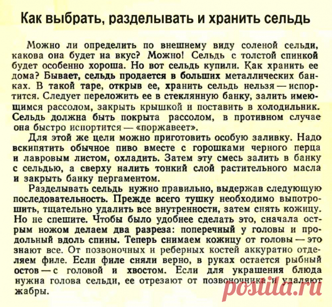 Как выбрать, разделывать и хранить сельдь