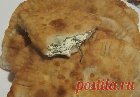 Пирожки на кипятке с начинкой из творога..
