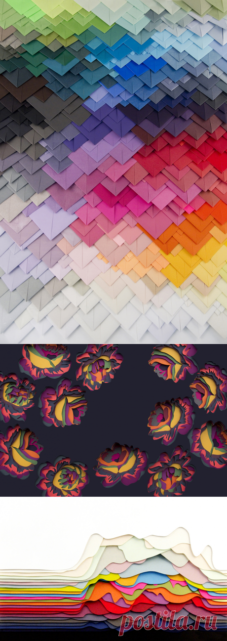 Transfixing 3D Paper Patterns by Maud Vantours - multiplode6.com