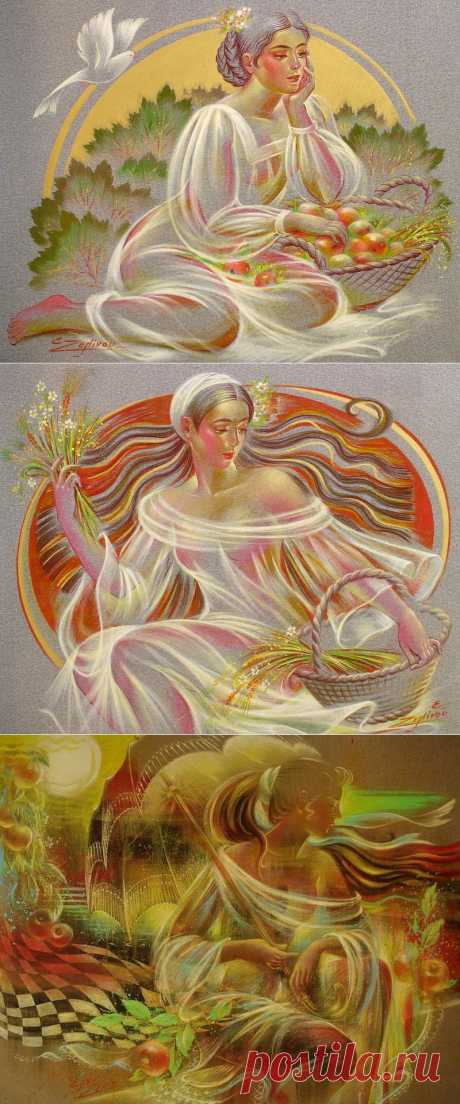 Ветер случайных направлений.... Художник Elen Zelin.