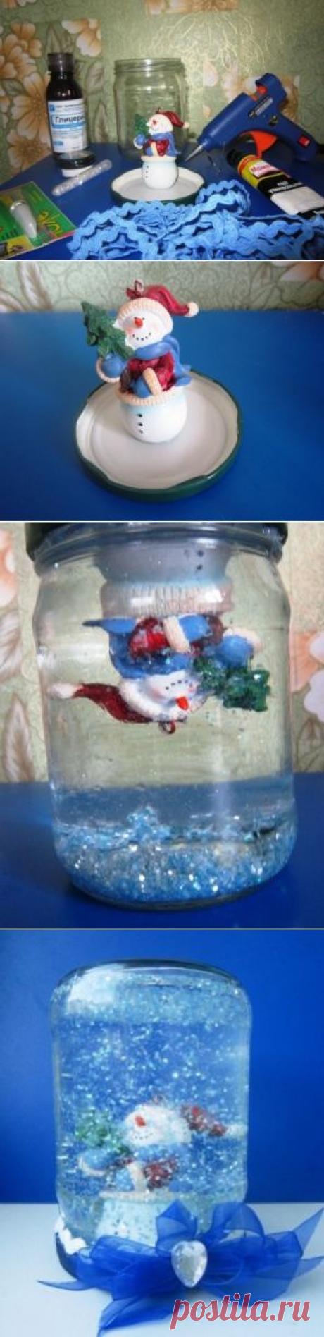 Шар со снегом своими руками