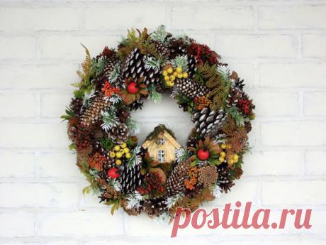 Мастер-класс : Рождественский венок своими руками | Журнал Ярмарки Мастеров