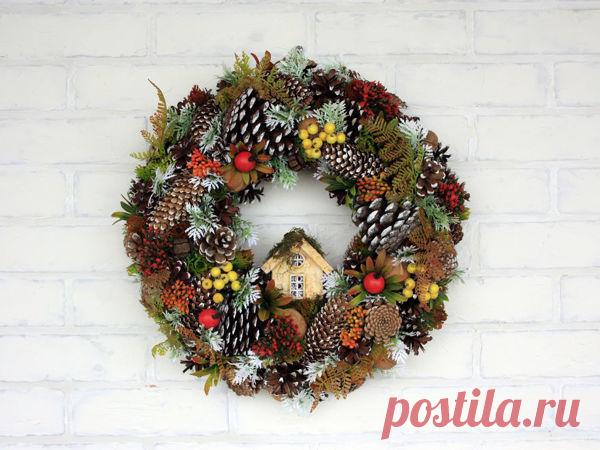 Мастер-класс : Рождественский венок своими руками | Журнал Ярмарки Мастеров