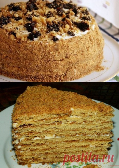 Старый рецепт приготовления торта “Медовик“. - У нас так