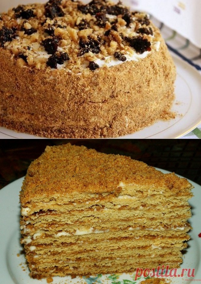 Старый рецепт приготовления торта “Медовик“. - У нас так