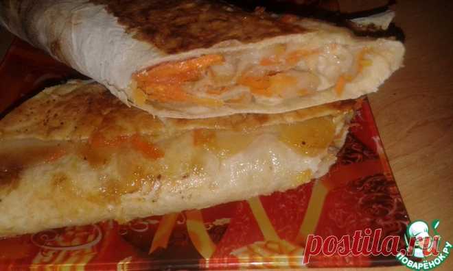 Яблочно-морковный лже-штрудель в лаваше Кулинарный рецепт
