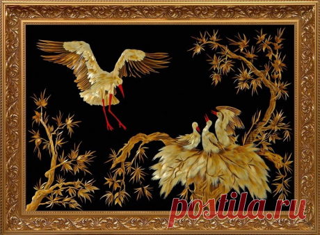 Картины из соломы российского художника!