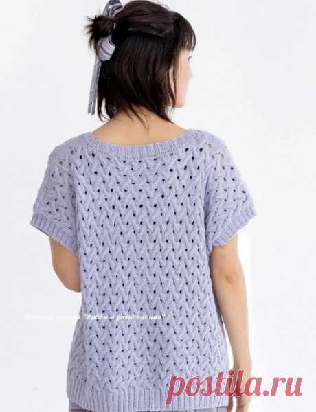 Безрукавка футболка-топ спицами
