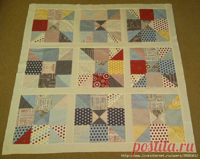 Одна из "быстрых" техник лоскутного шитья