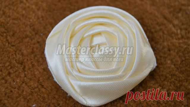 Роза из ленты своими руками. Мастер-класс с пошаговыми фото
