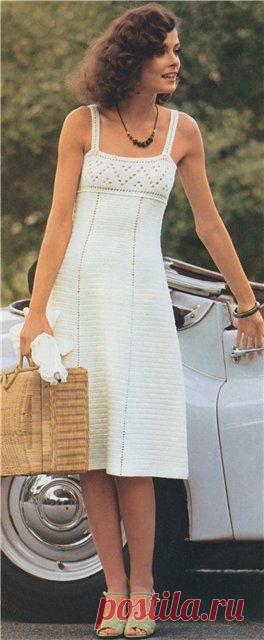Платья крючком. Подборка 12.
