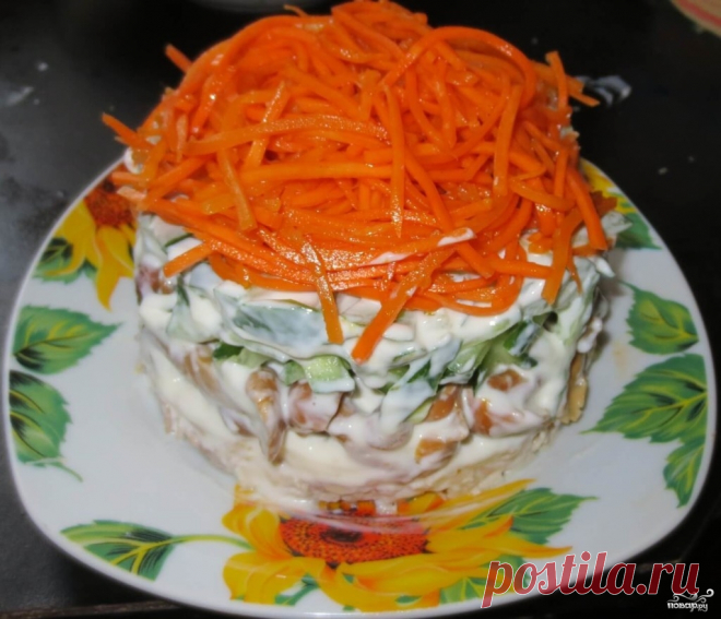 Корейская морковь с курицей - пошаговый рецепт с фото на Повар.ру
