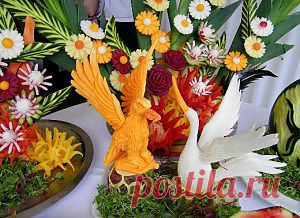 Карвинг из овощей и фруктов | Самые популярные и самые вкусные рецепты с видео